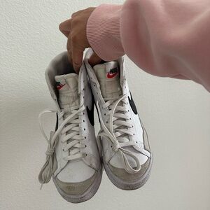 Nike blazers- 4.5Y kids shoes but are equivalent to 5.5/6 women’s